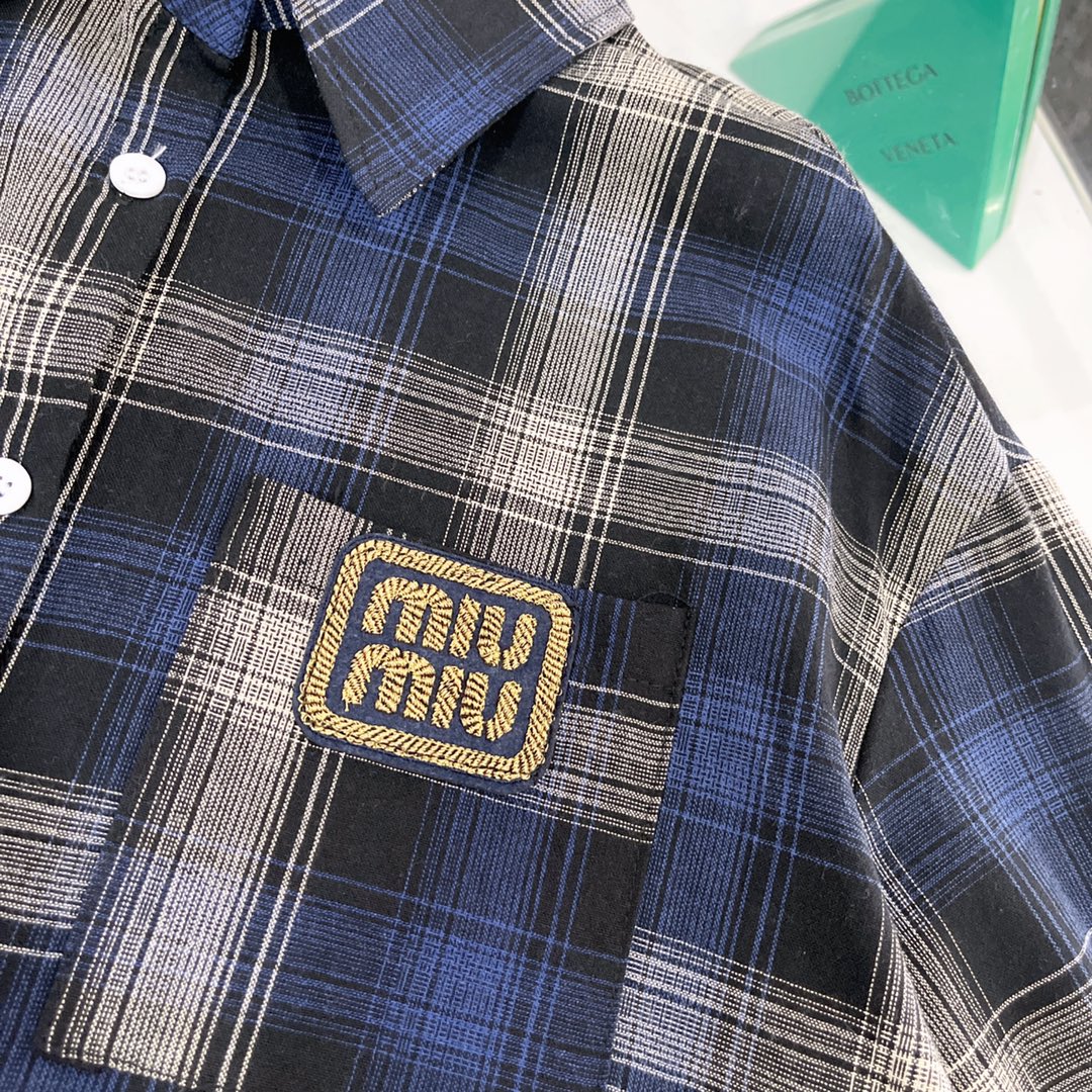 MIU womenswear Checked shirt