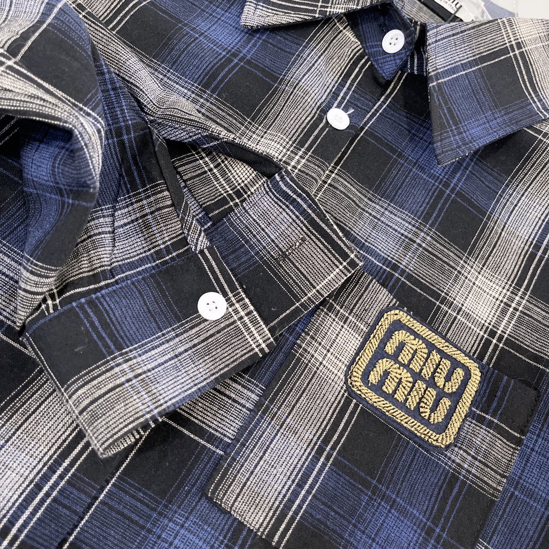 MIU womenswear Checked shirt