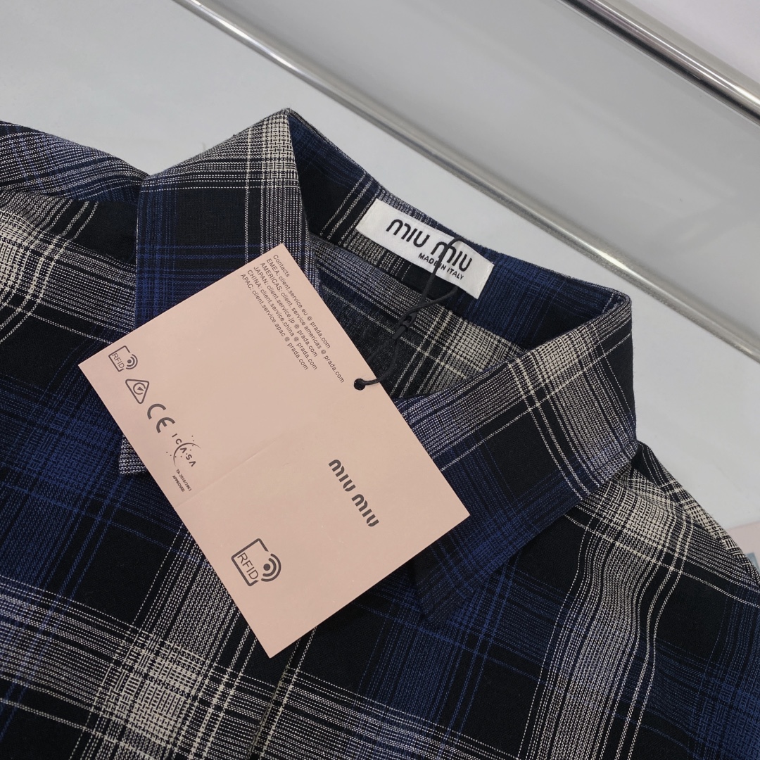 MIU womenswear Checked shirt