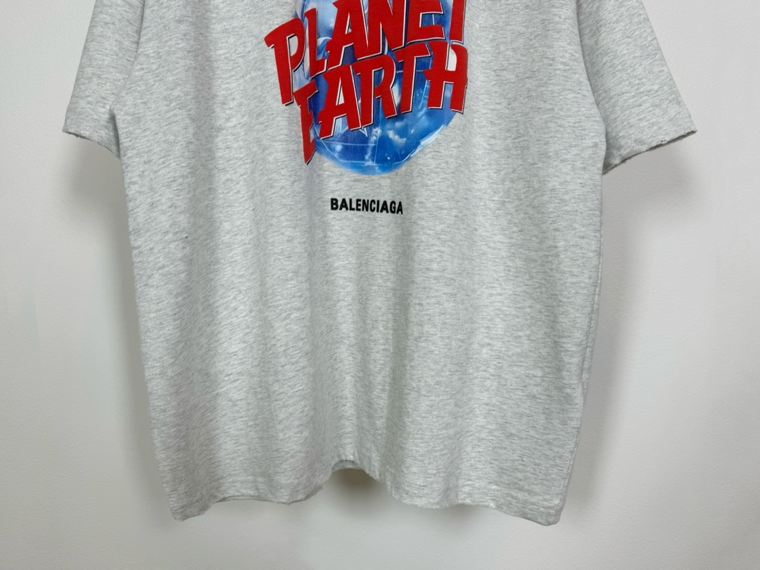 B-A womenswear Earth 3D three-dimensional foam letter printing short-sleeved T-shirt