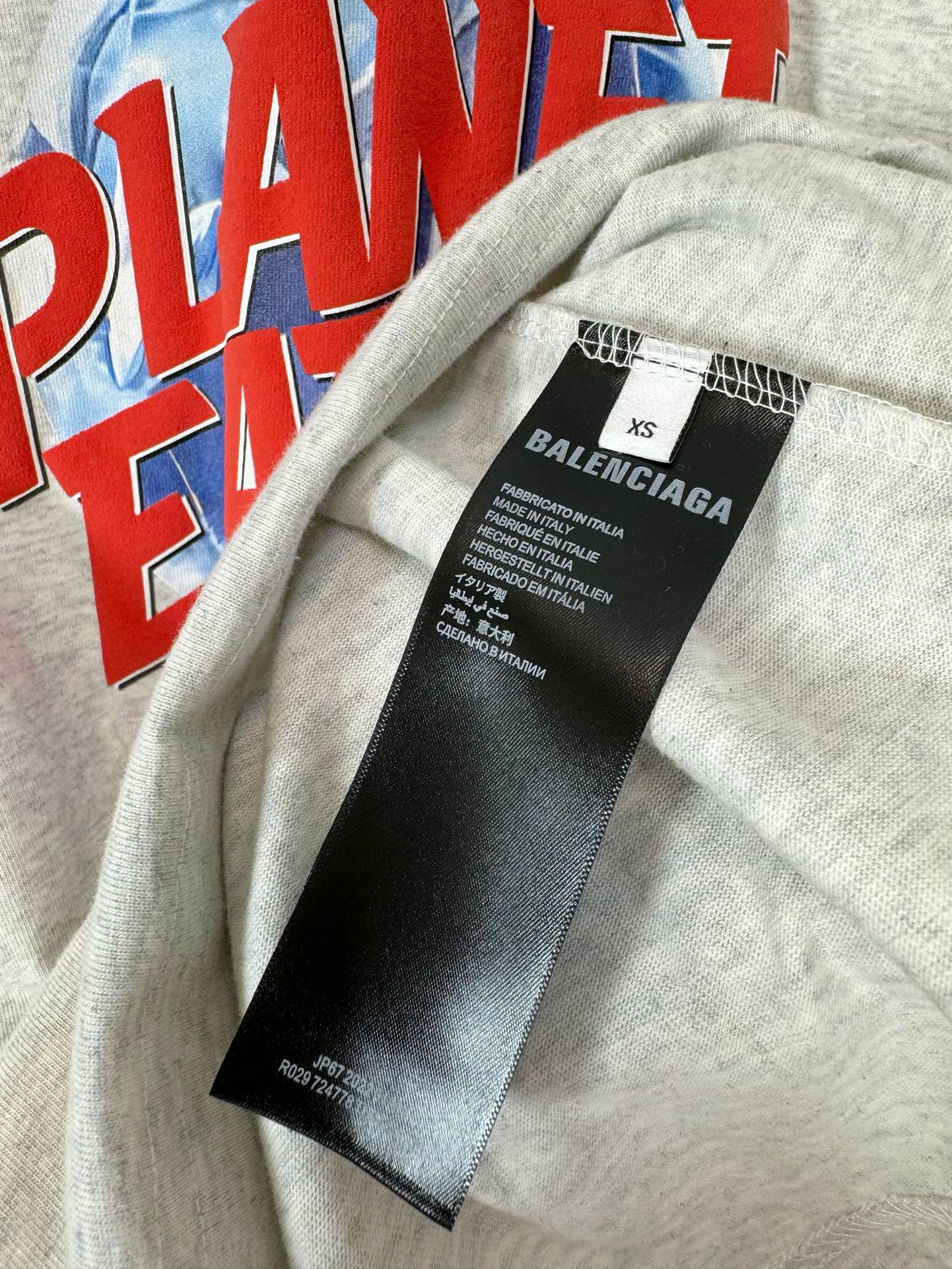 B-A womenswear Earth 3D three-dimensional foam letter printing short-sleeved T-shirt