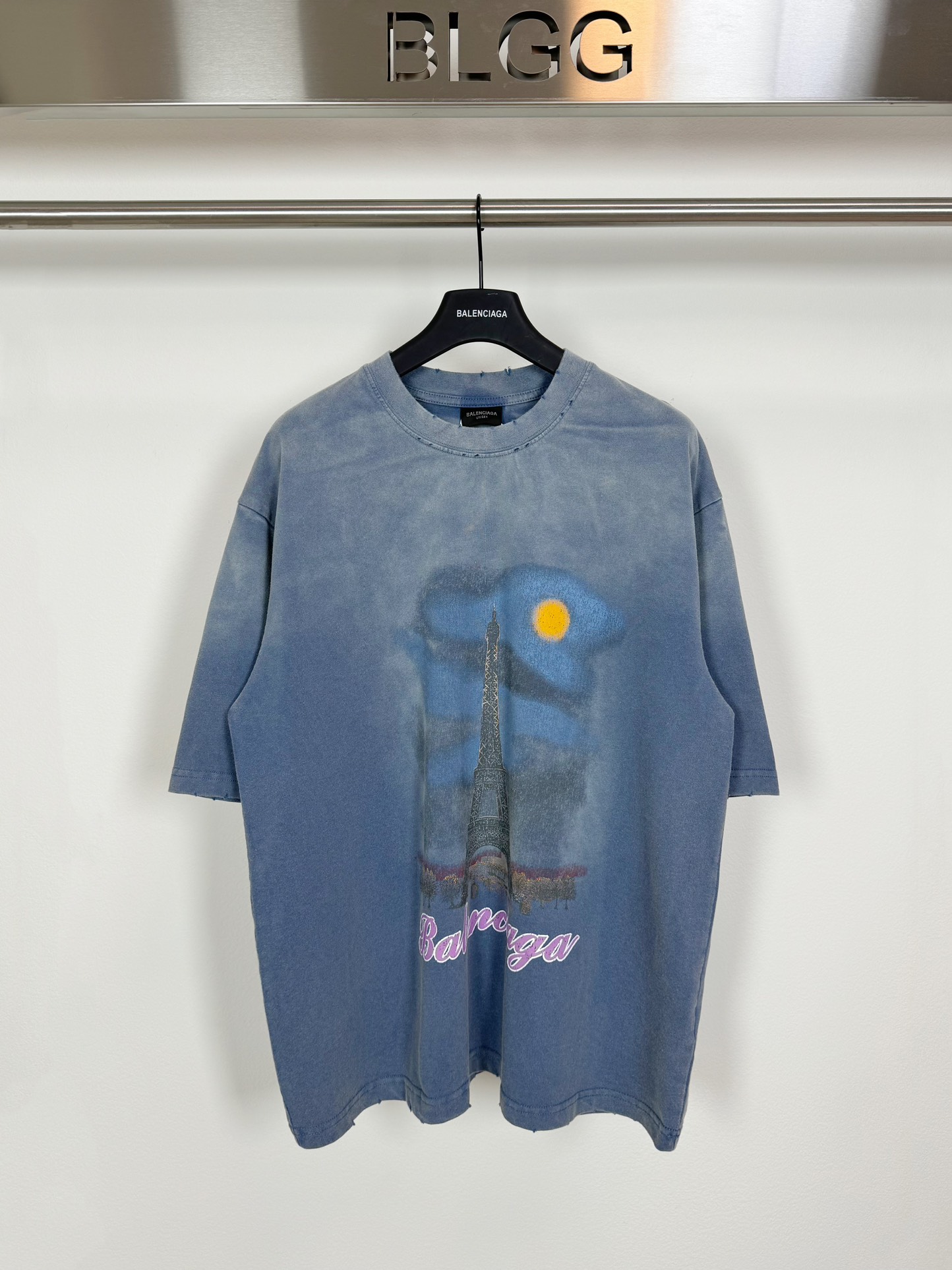 B-A womenswear Short-sleeved T-shirt for night view of Paris Tower