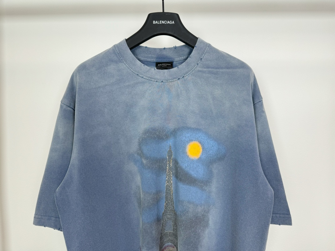 B-A womenswear Short-sleeved T-shirt for night view of Paris Tower