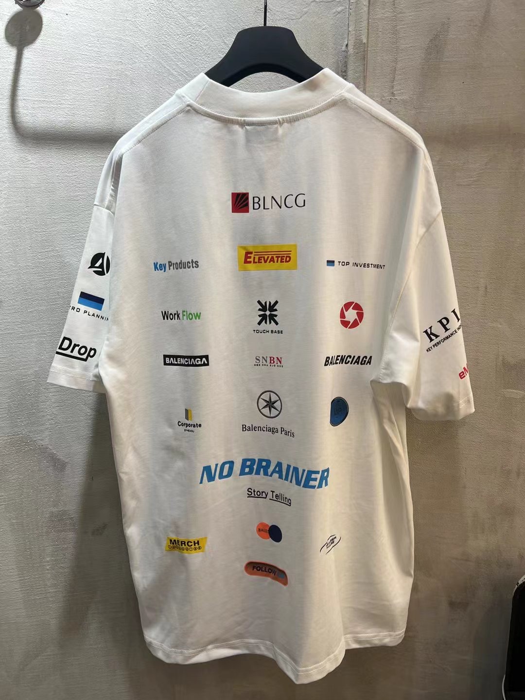 B-A womenswear Racing uniform multi-element label short sleeve printed T-shirt