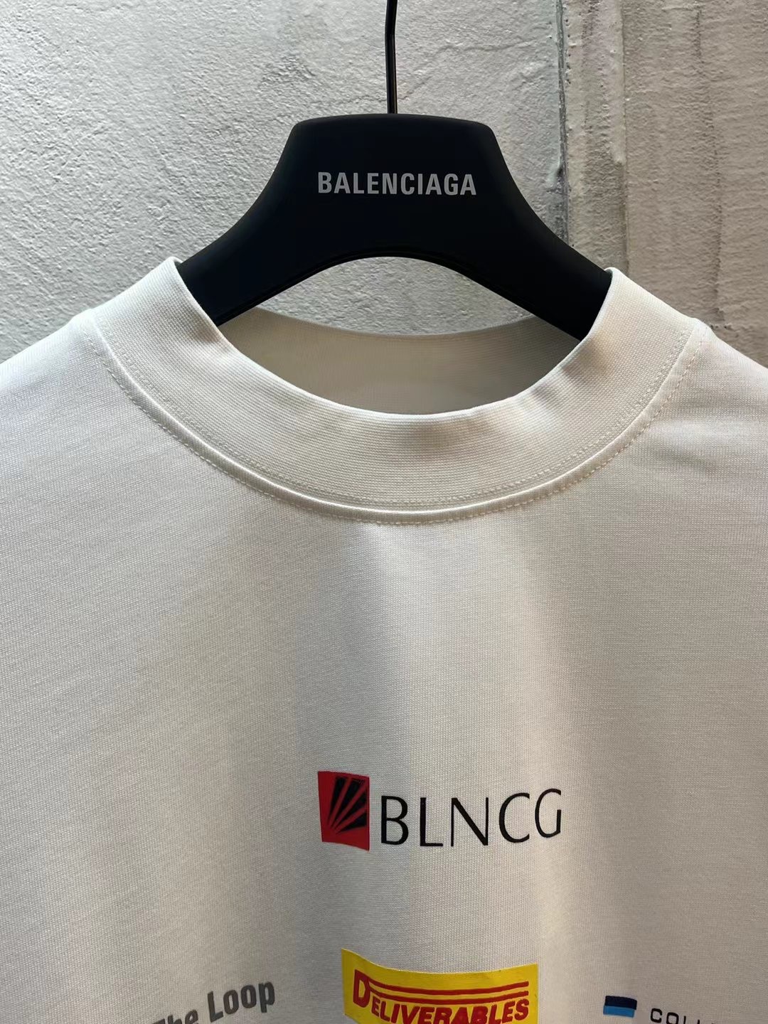 B-A womenswear Racing uniform multi-element label short sleeve printed T-shirt