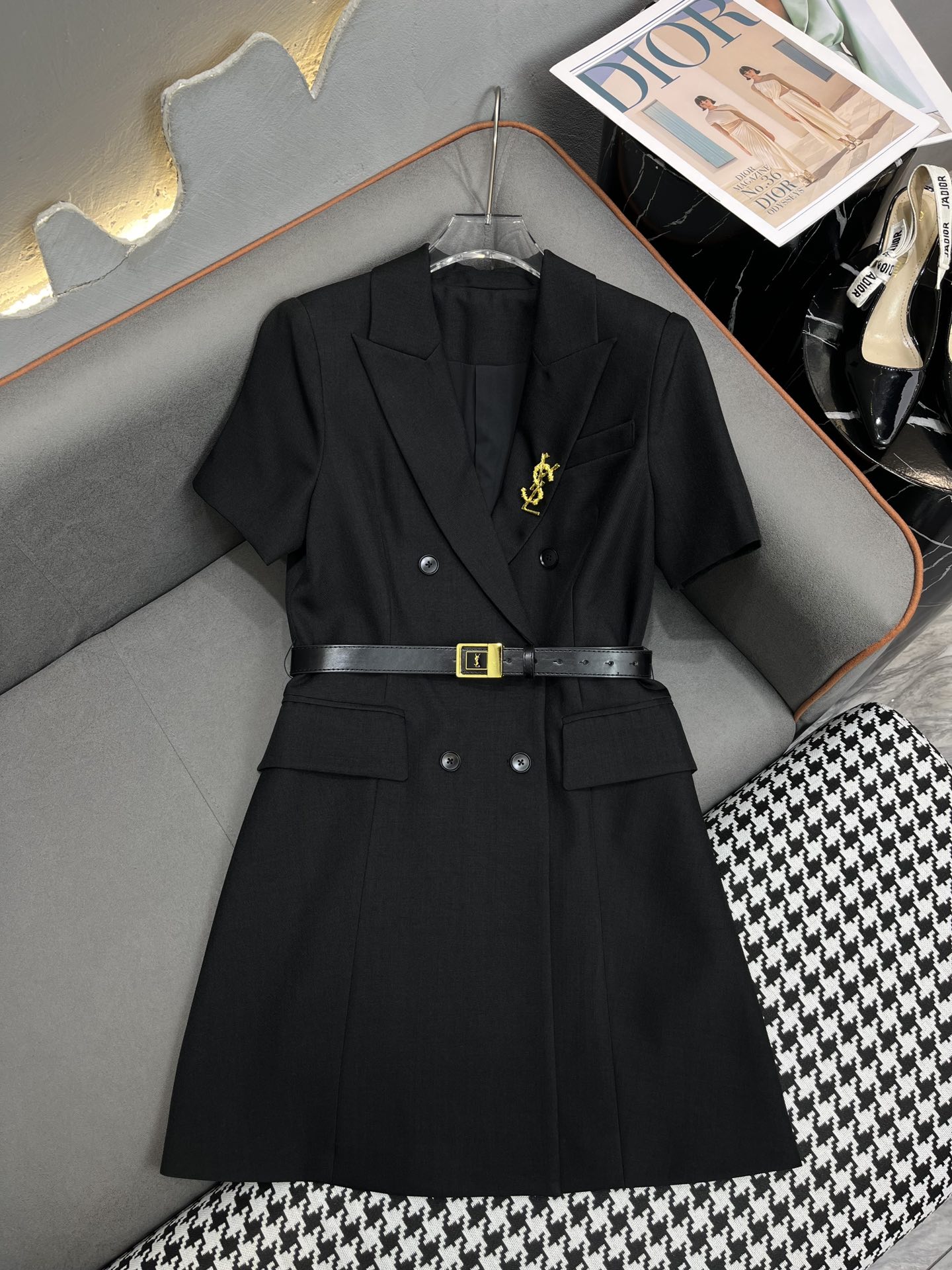 YS-L womenswear New short-sleeved suit dress