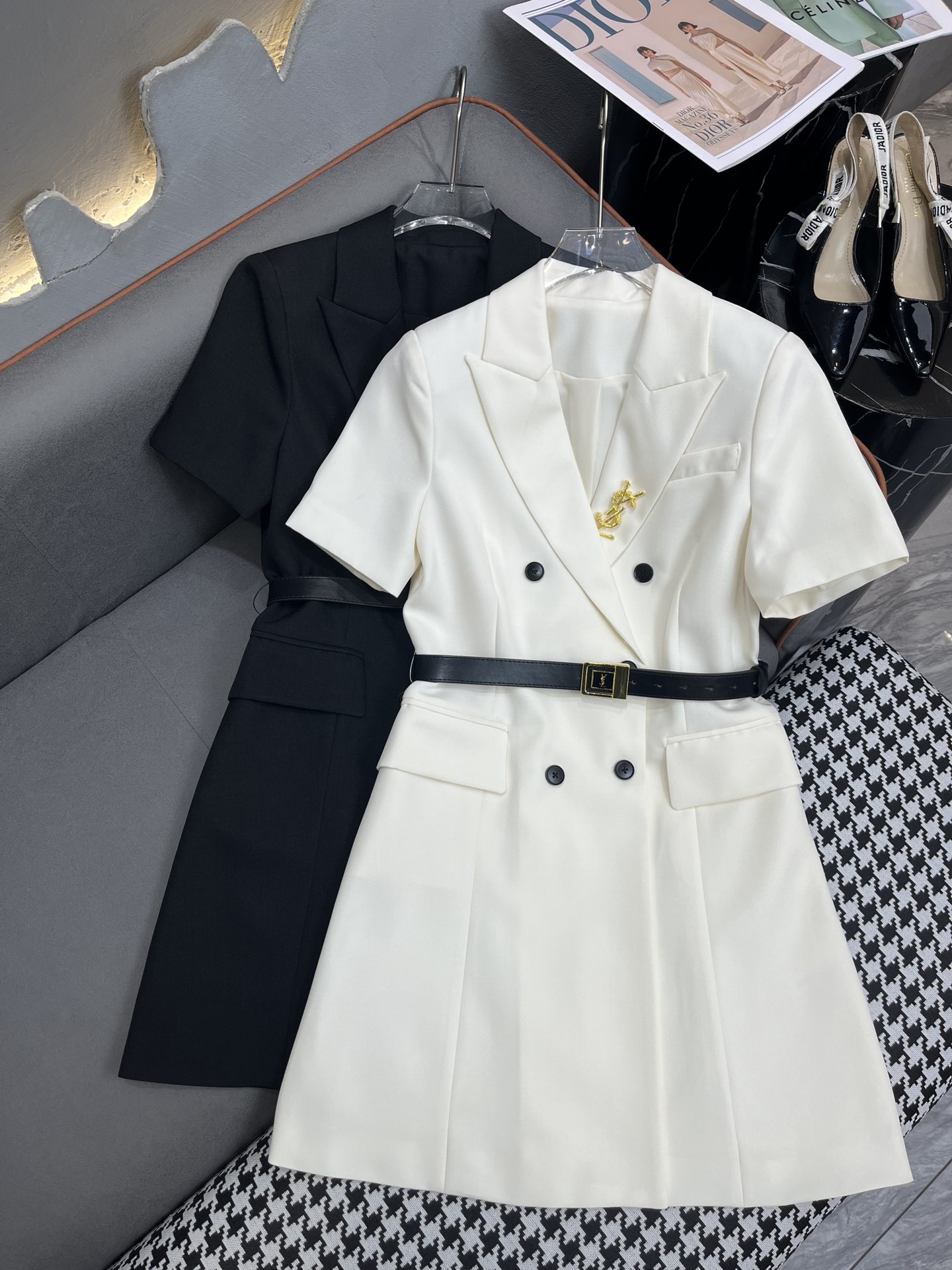 YS-L womenswear New short-sleeved suit dress