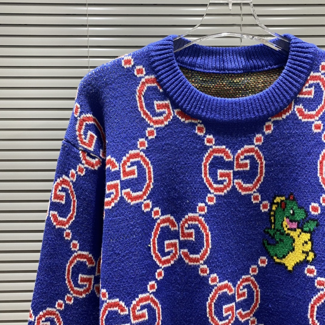 G-G womenswear Double G-connected Xiaolong jacquard round neck sweater