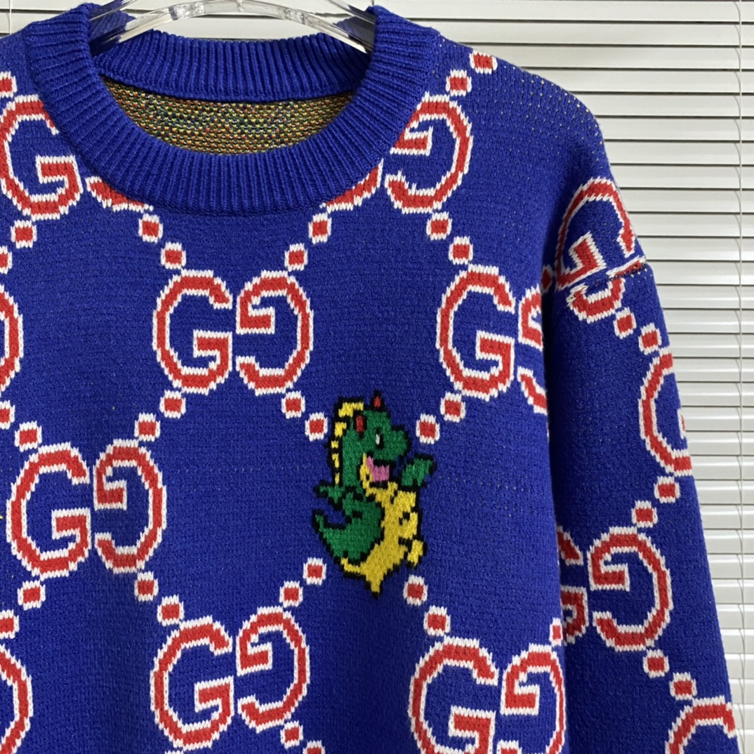 G-G womenswear Double G-connected Xiaolong jacquard round neck sweater