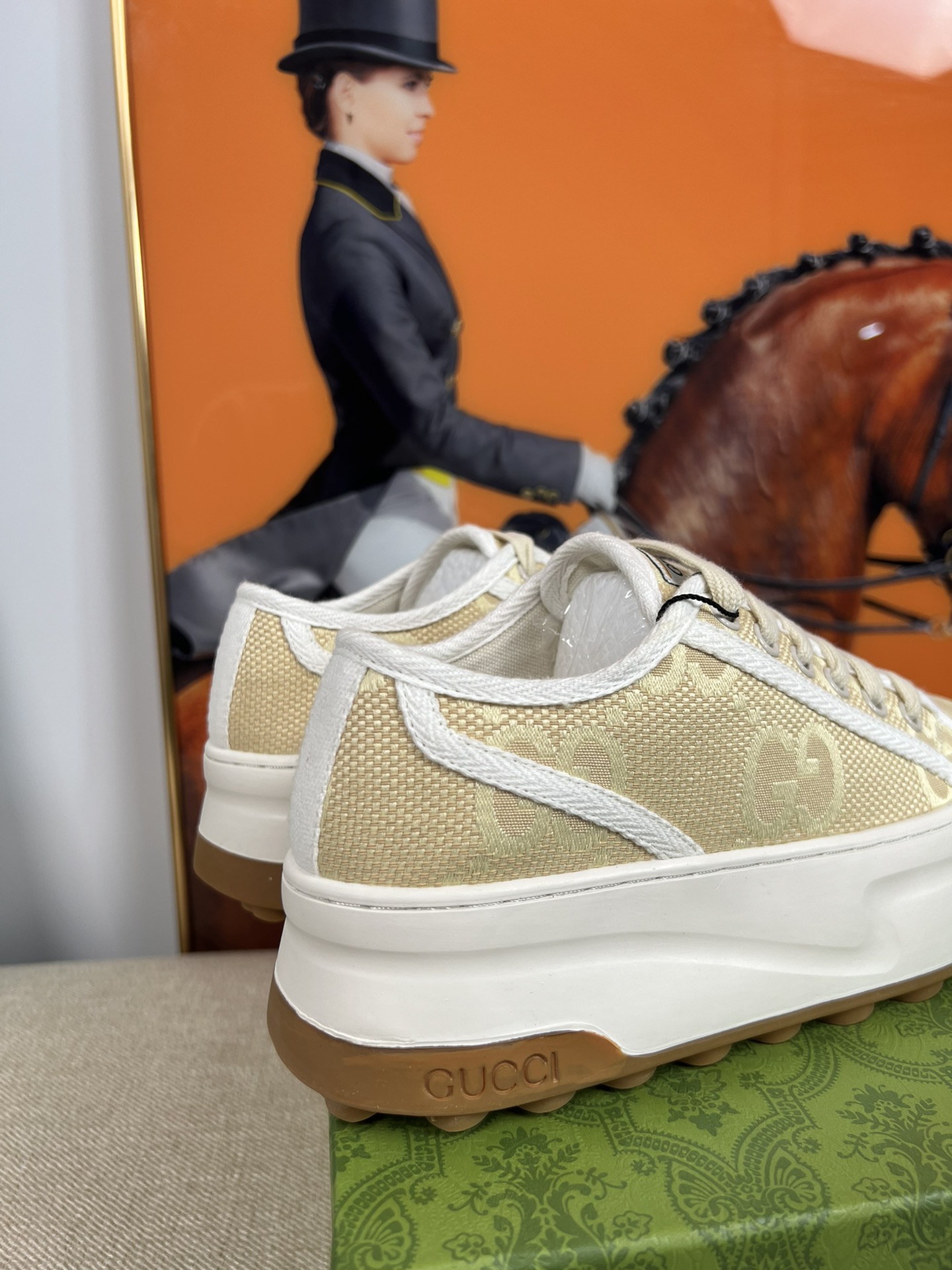 G-G Thick-soled sneakers retro embroidery casual sneakers