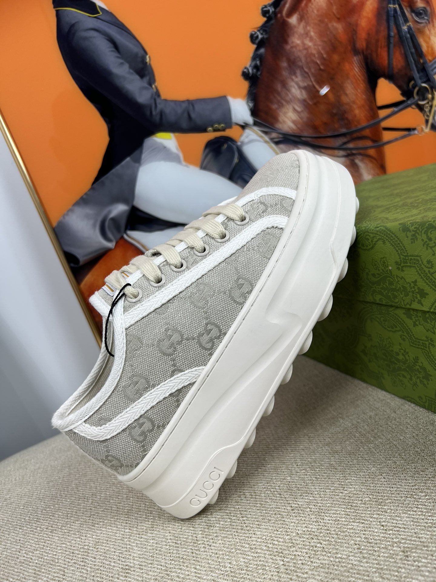 G-G Thick-soled sneakers retro embroidery casual sneakers