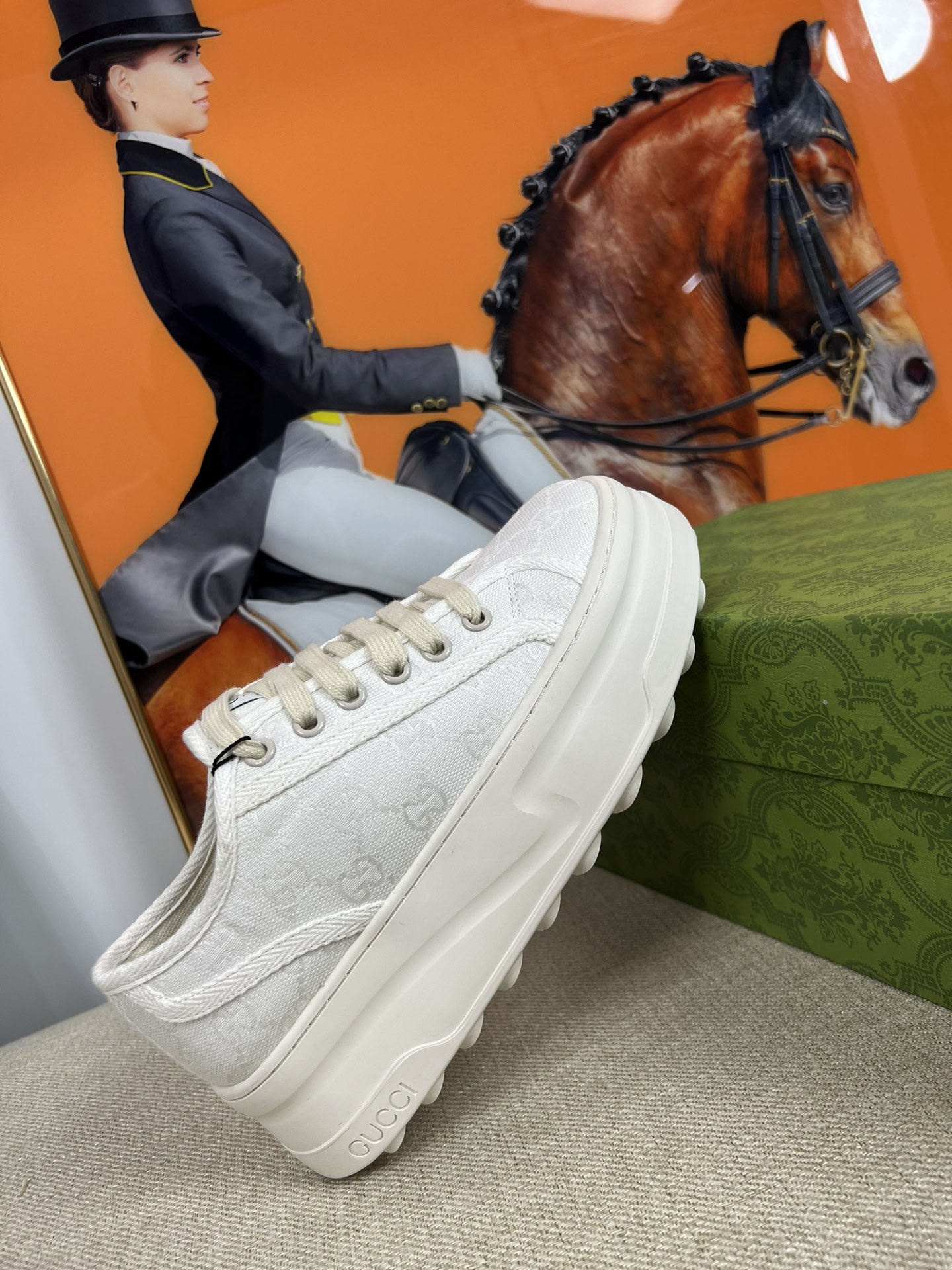 G-G Thick-soled sneakers retro embroidery casual sneakers