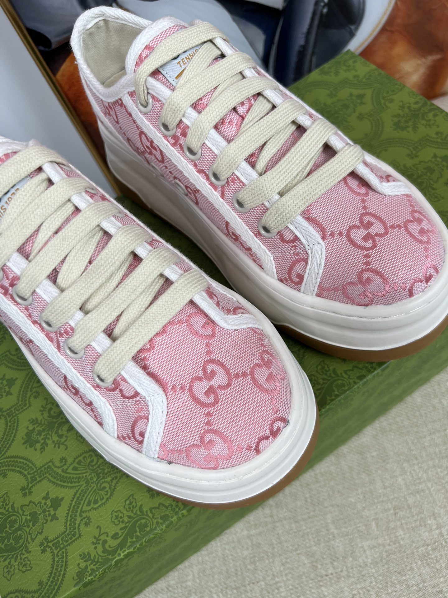 G-G Thick-soled sneakers retro embroidery casual sneakers