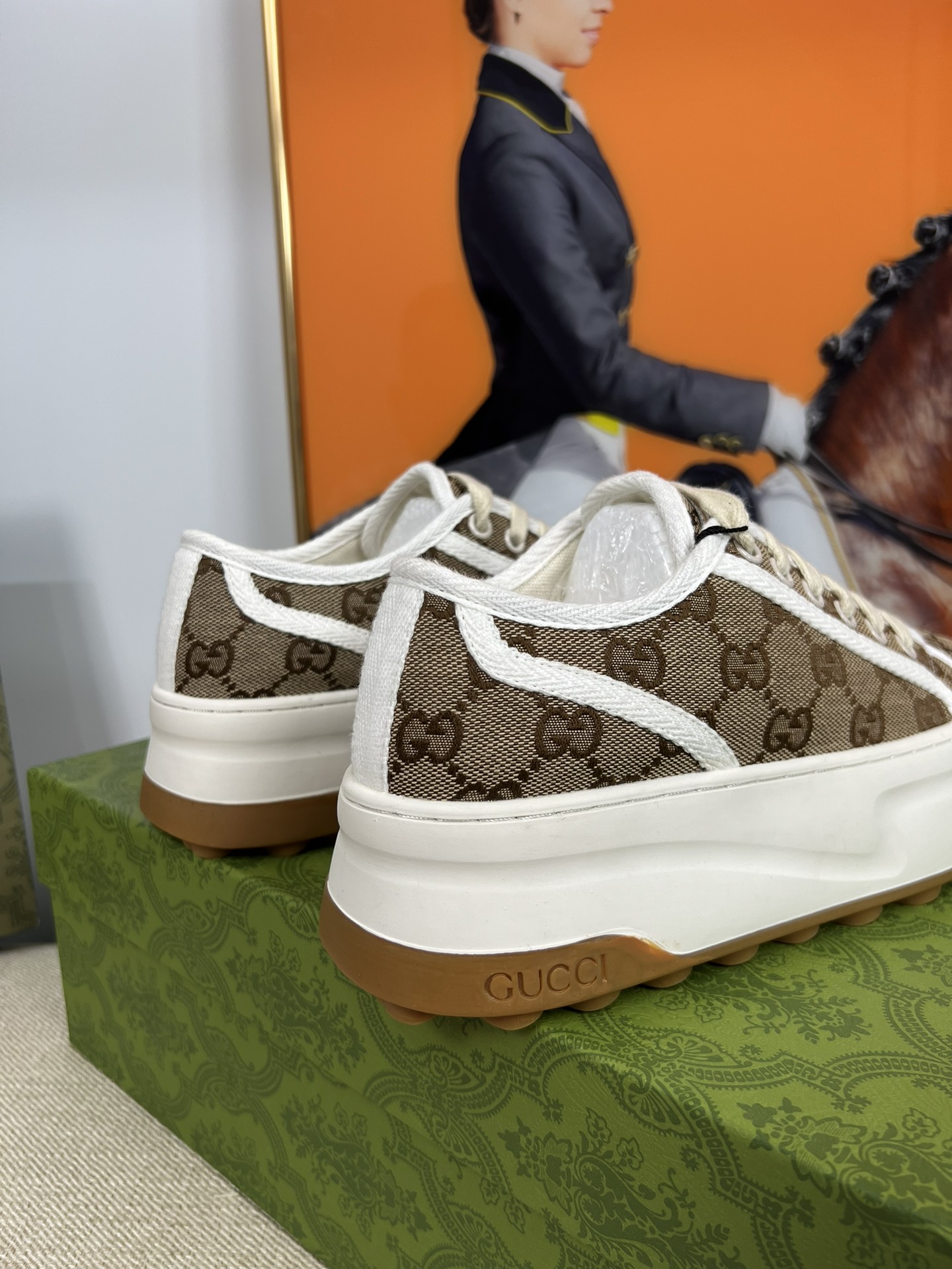 G-G Thick-soled sneakers retro embroidery casual sneakers