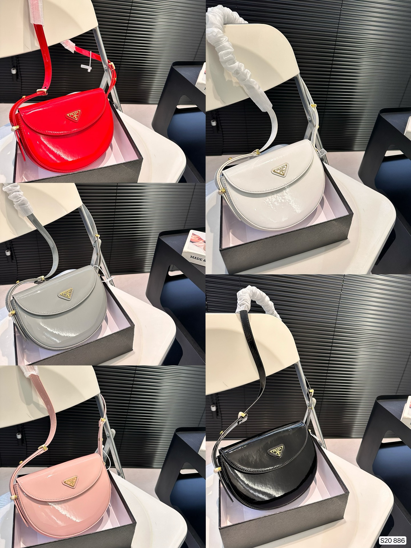 Fashion patent leather bag