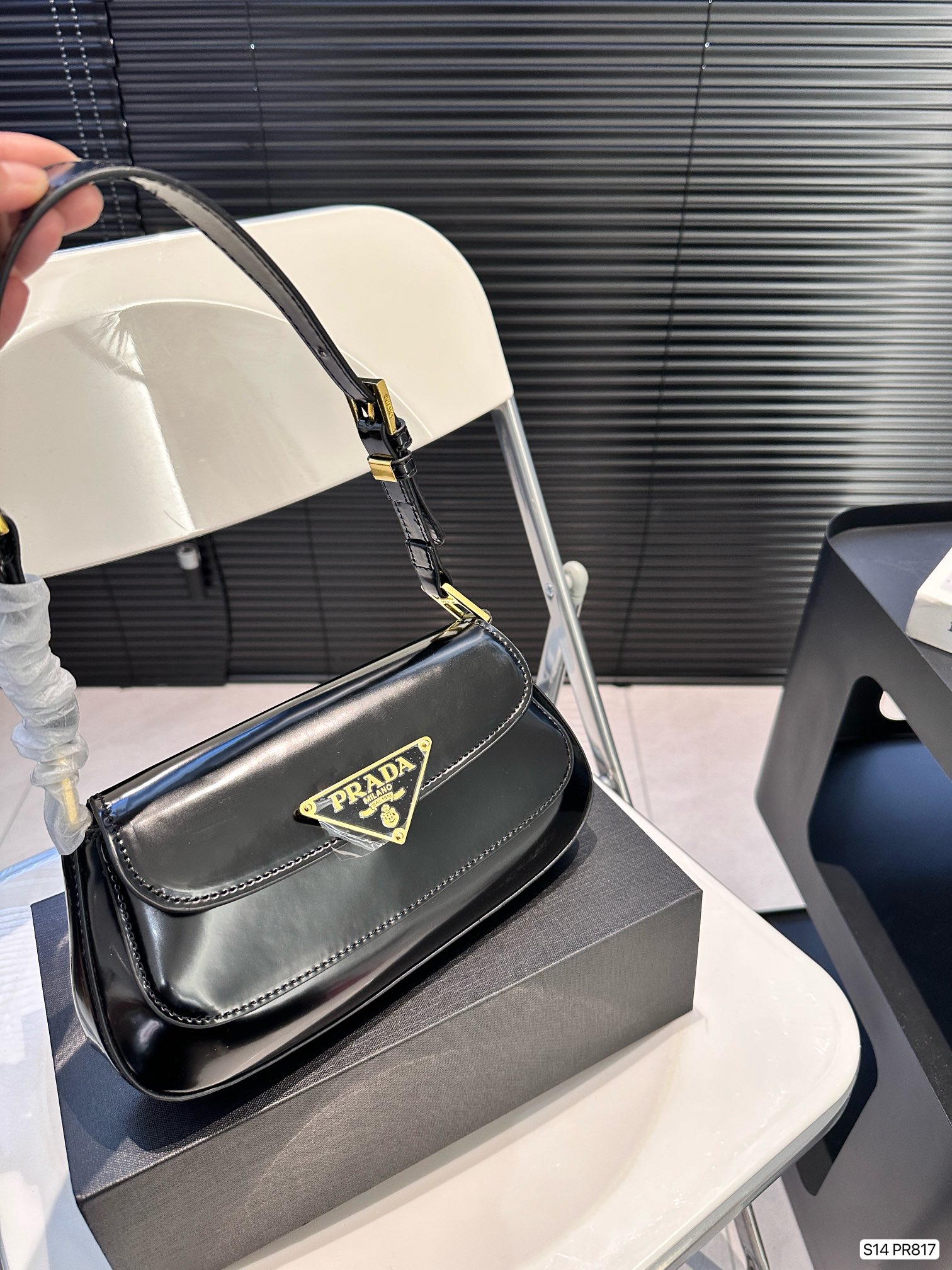 P-A Patent leather underarm bag