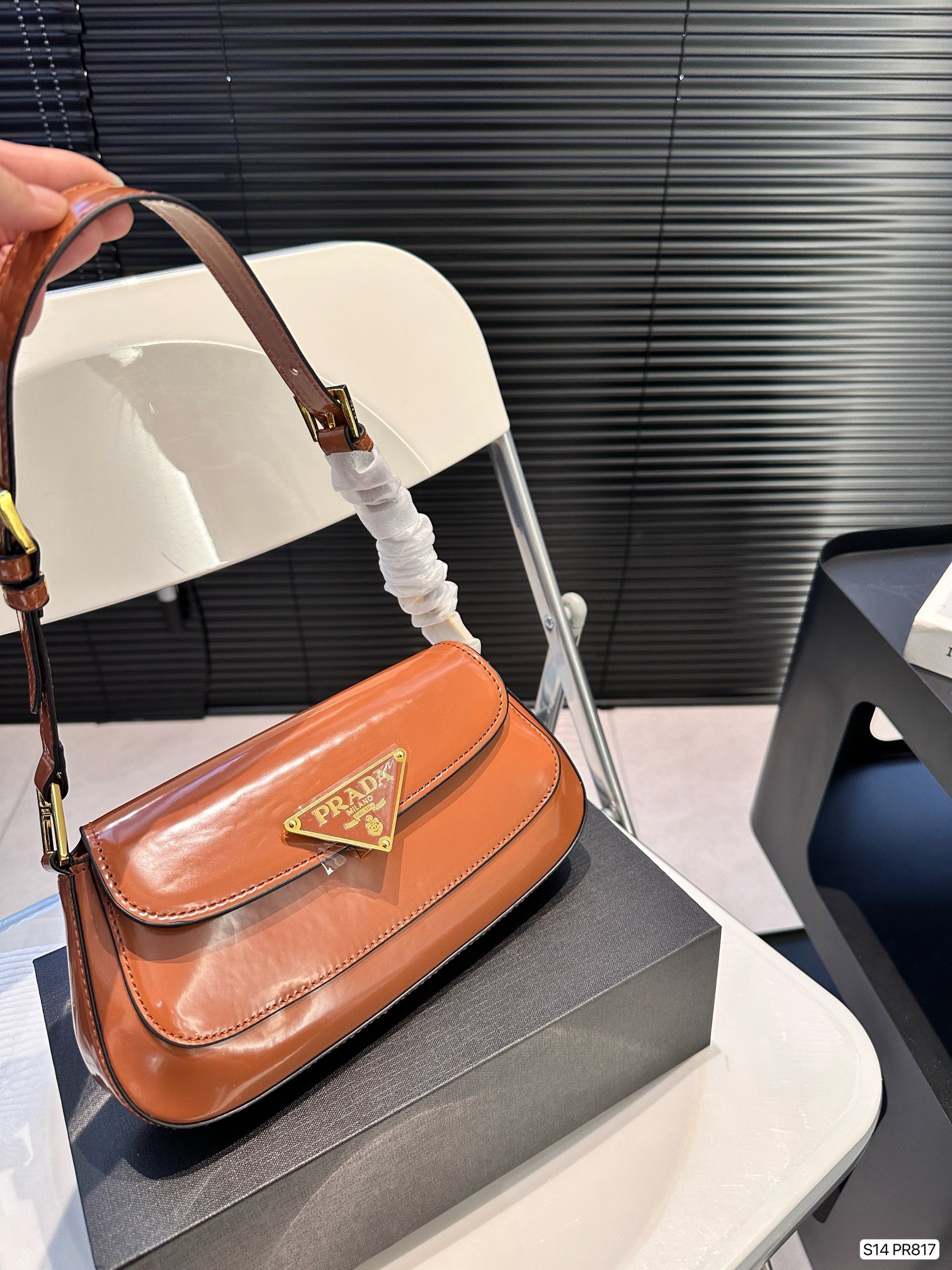 P-A Patent leather underarm bag