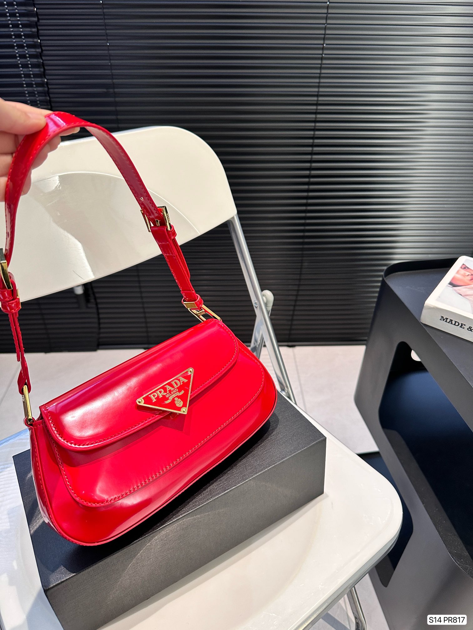 P-A Patent leather underarm bag