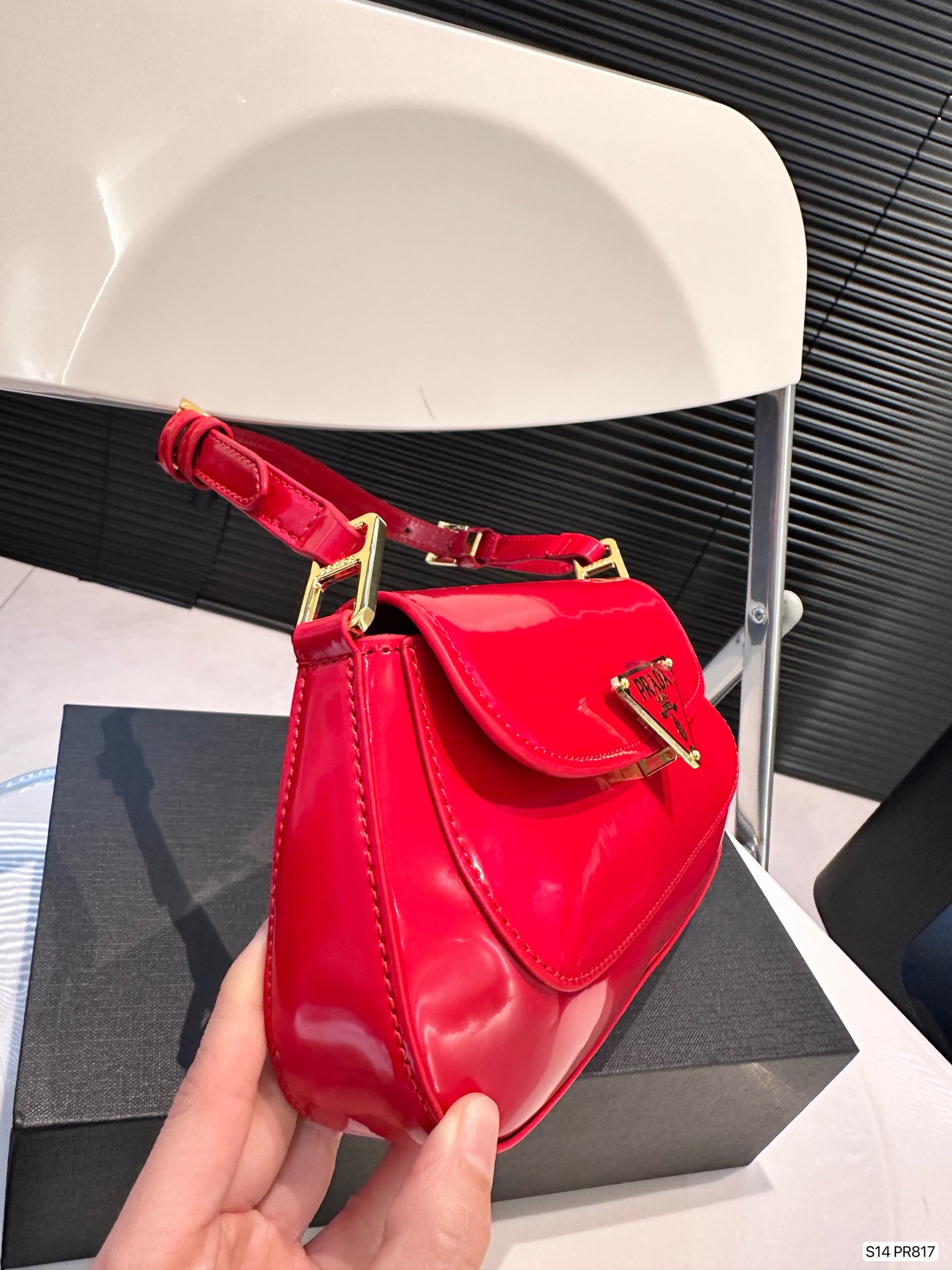 P-A Patent leather underarm bag