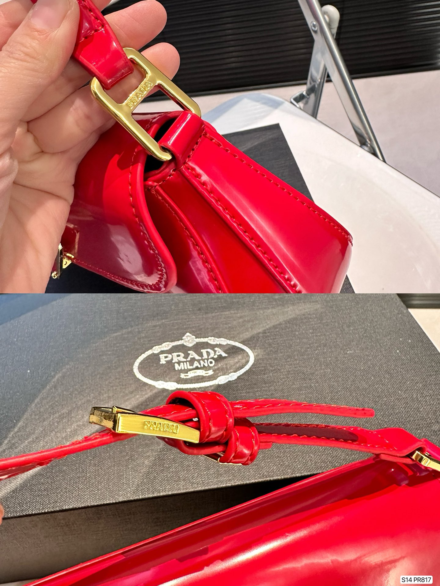 P-A Patent leather underarm bag