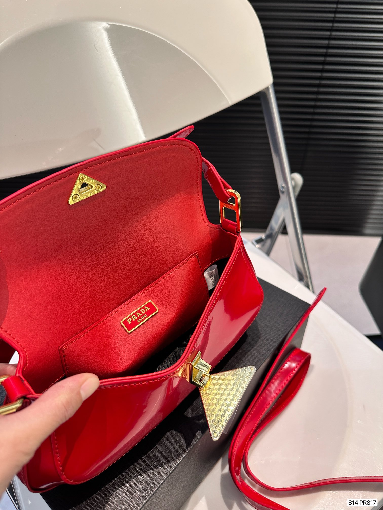 P-A Patent leather underarm bag