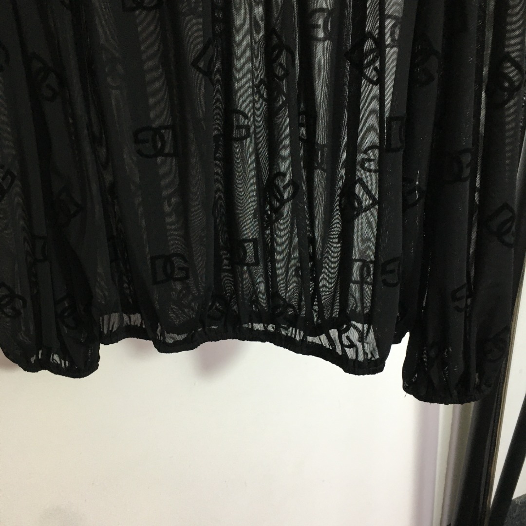 D-G New flocking logo letters thin perspective sunscreen shirt