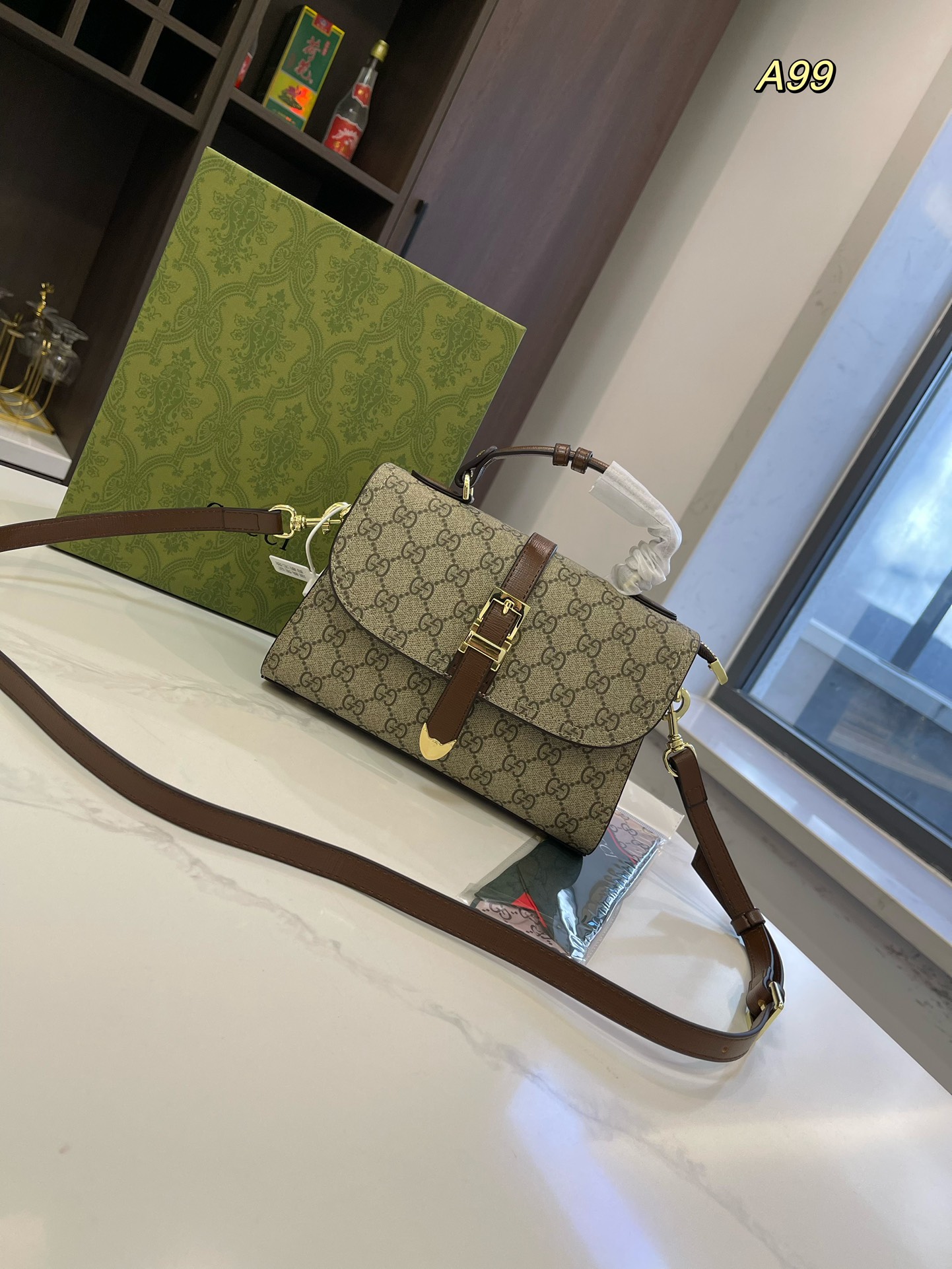 G-G New handbag with long strap and shoulder ~