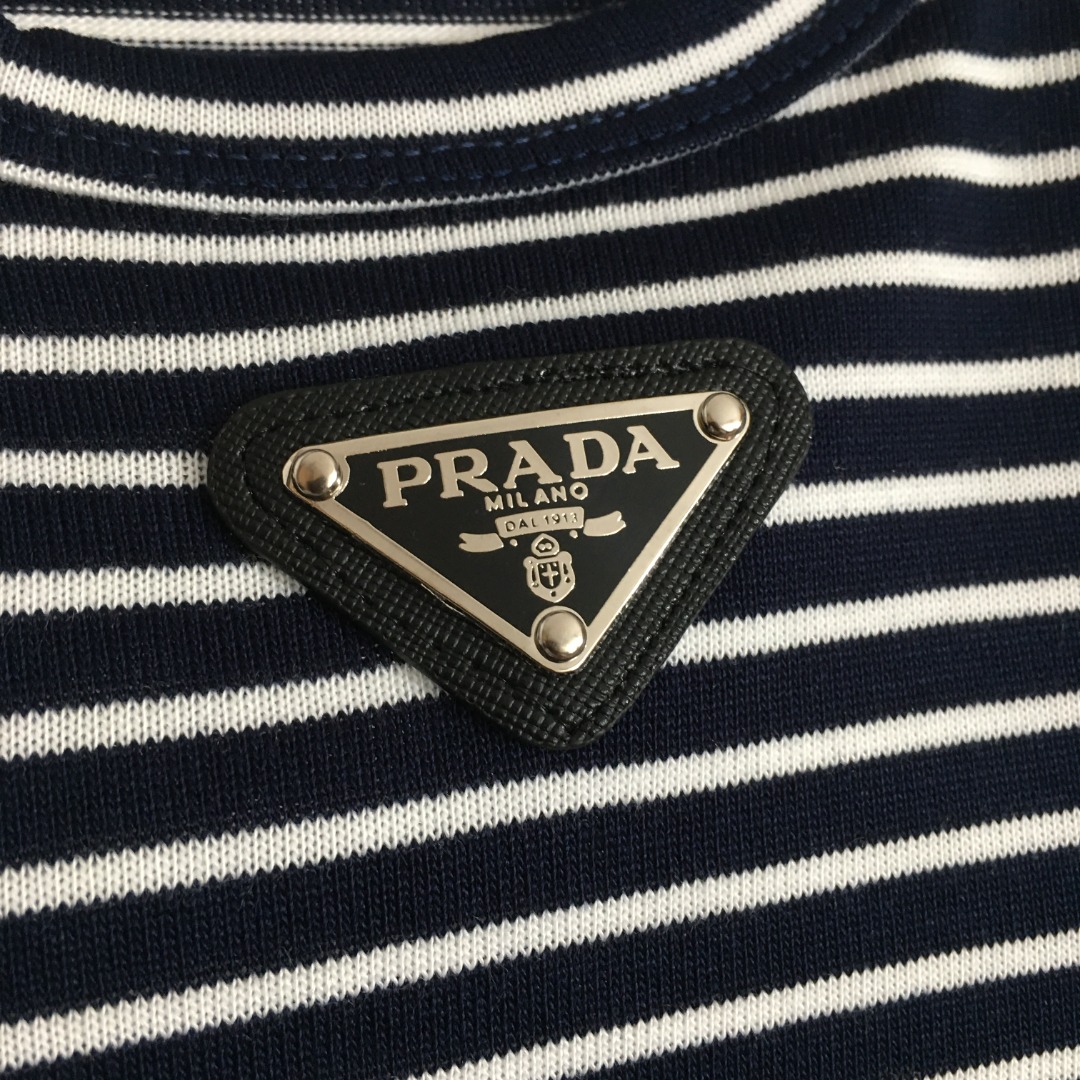 P-A Triangular striped long sleeve T-shirt+short overskirt