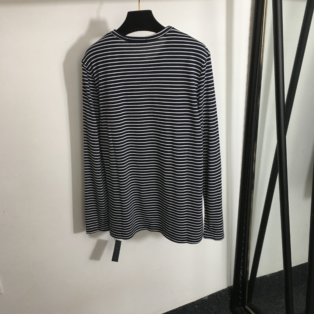 P-A Triangular striped long sleeve T-shirt+short overskirt
