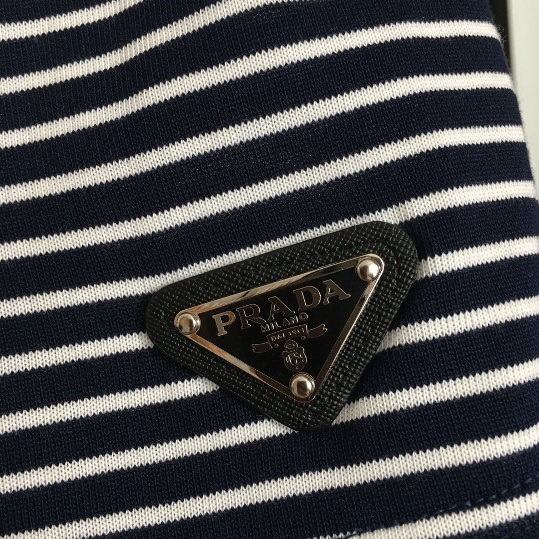 P-A Triangular striped long sleeve T-shirt+short overskirt