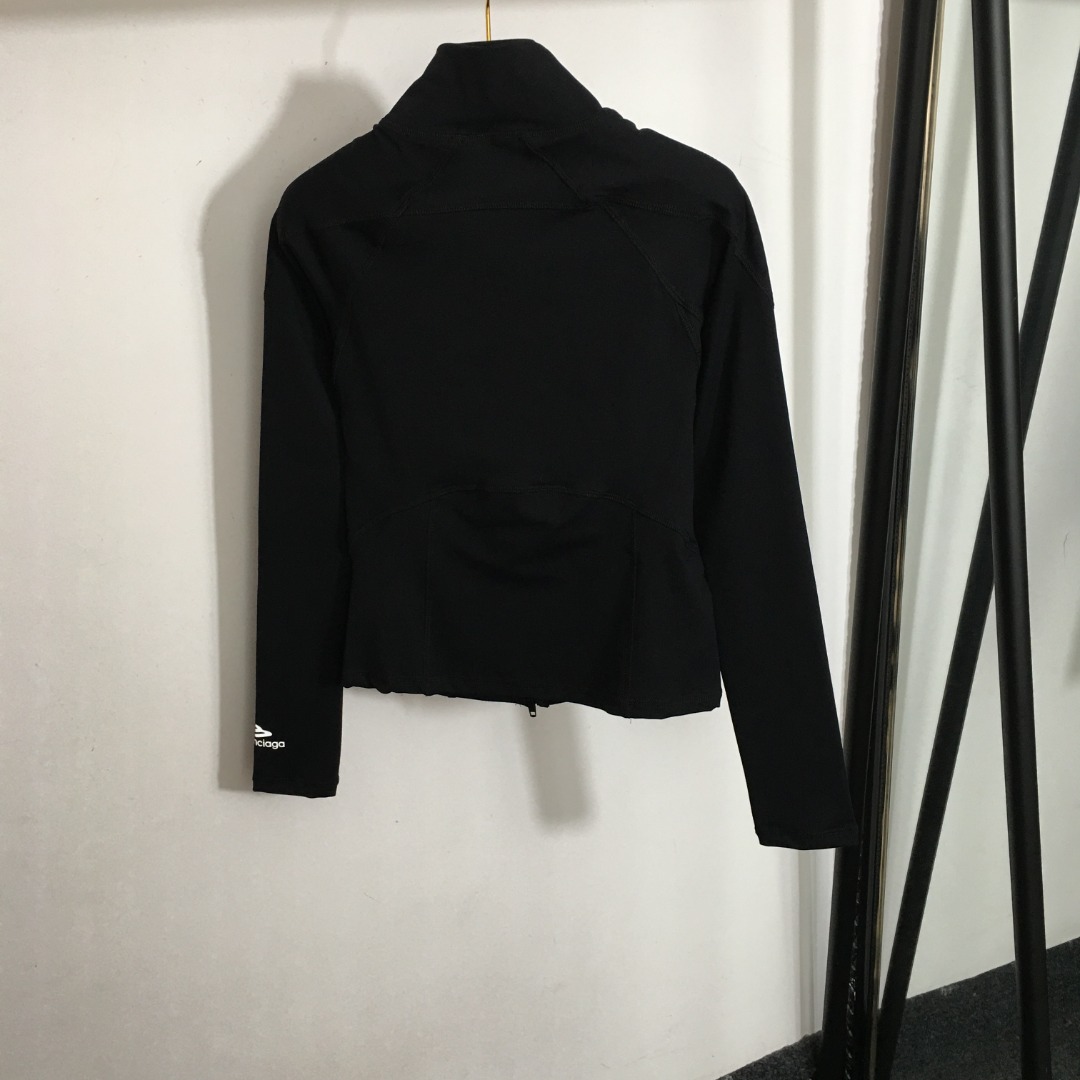 B-A New simple letter printing slim long sleeve jacket zipper sports coat