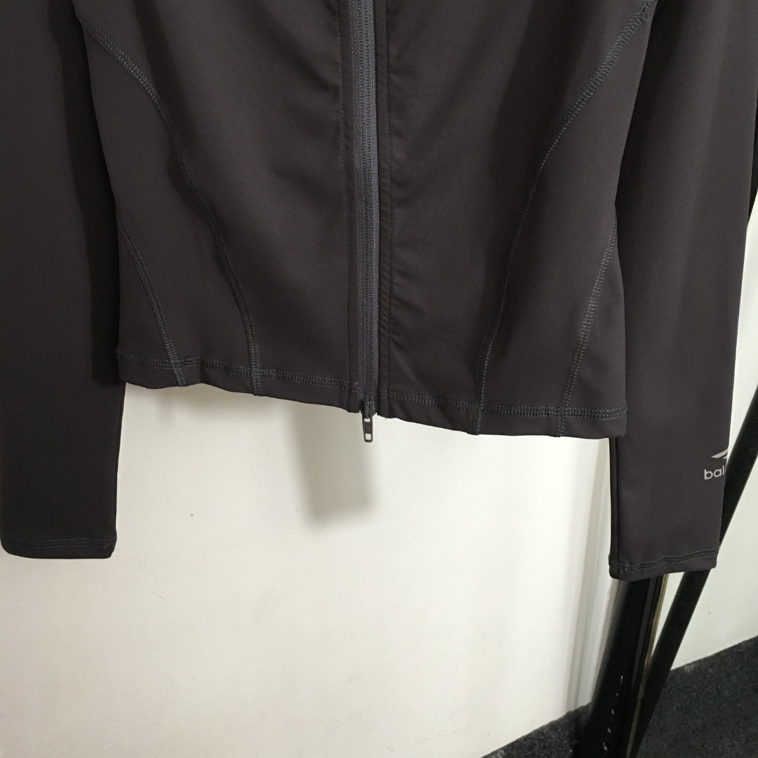 B-A New simple letter printing slim long sleeve jacket zipper sports coat