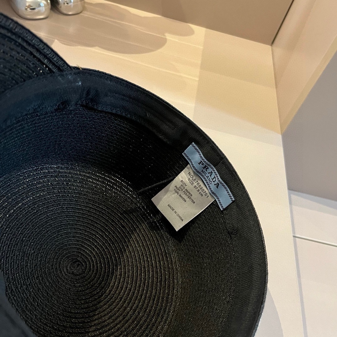 P-A New straw hat, sunshade cap, head circumference 57cm.