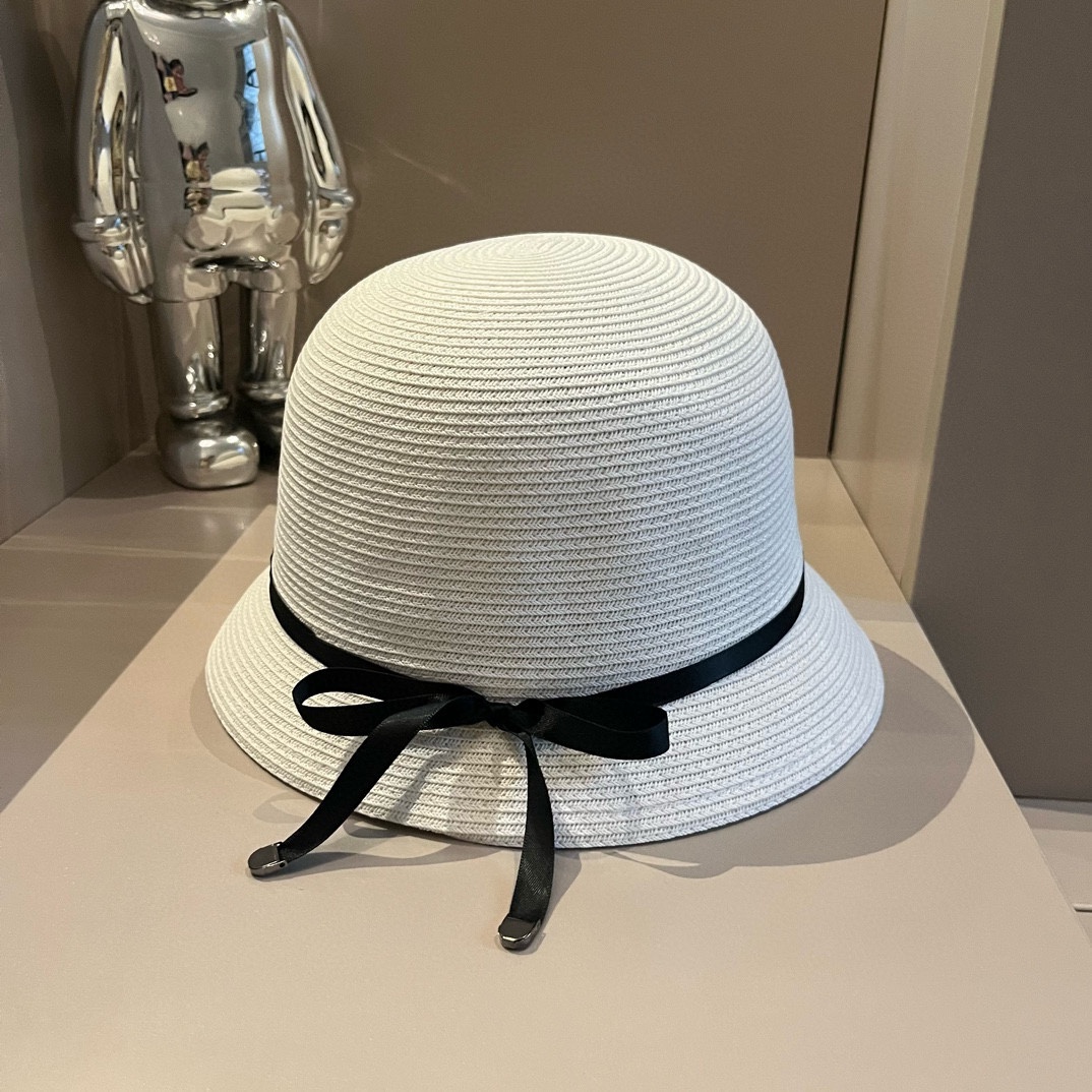 MIU 2024 new straw hat, ladies wind straw hat, head circumference 57cm.