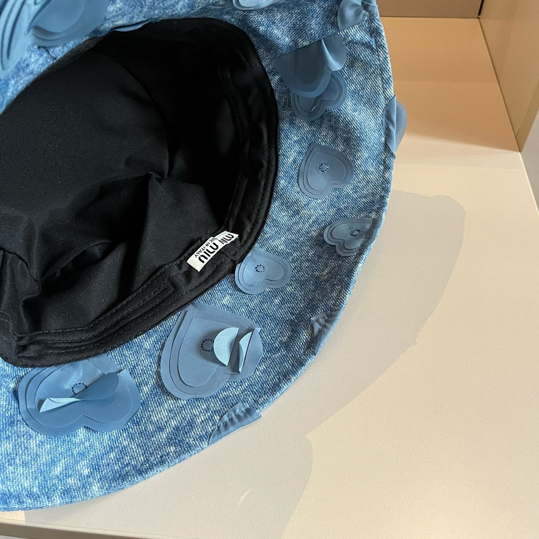 MIU New fisherman's hat in spring and summer of 2024, cowboy fisherman's hat, head circumference 57cm.