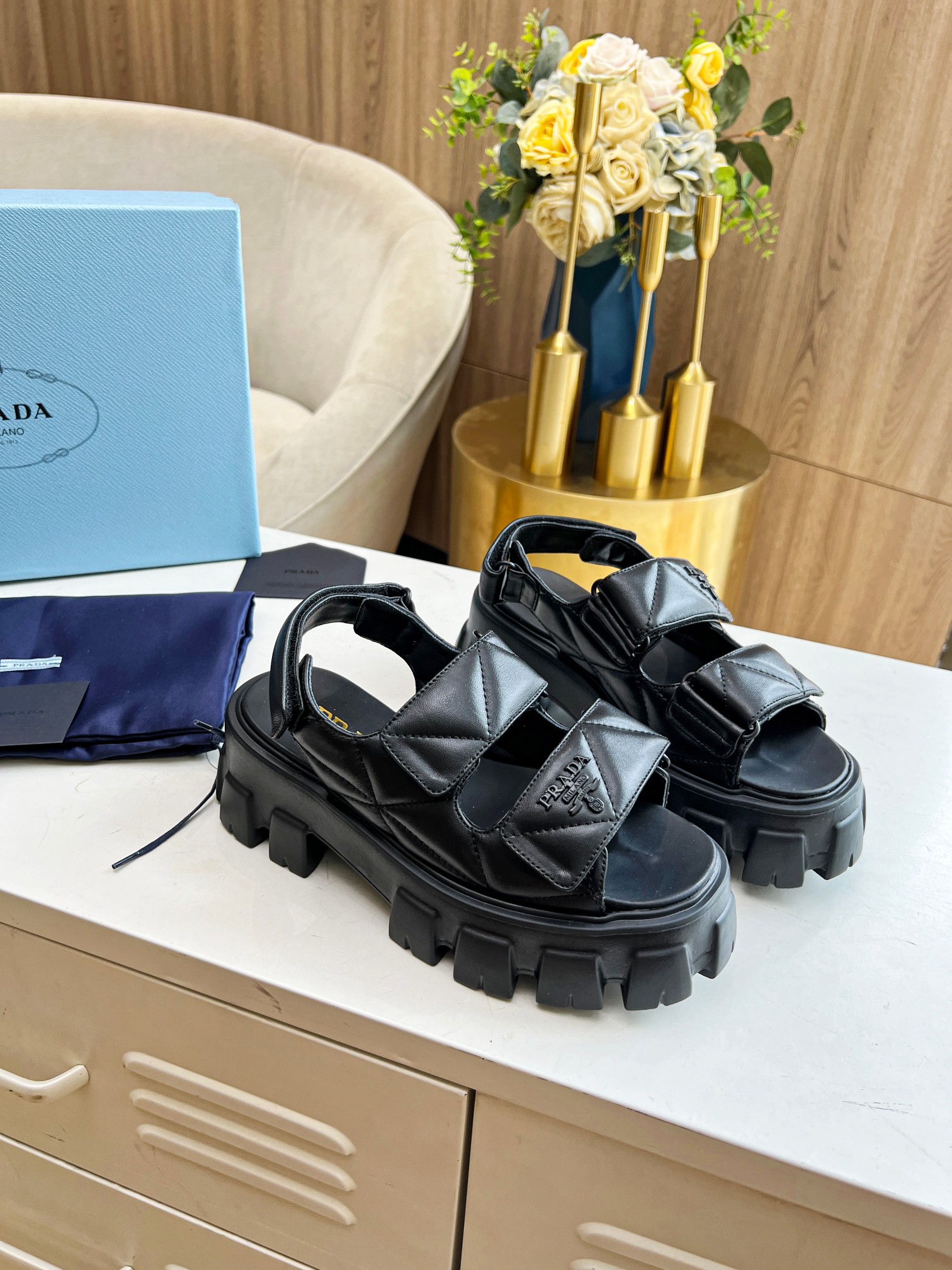 P-A Spring and summer catwalk new sandal series classic platform sandals