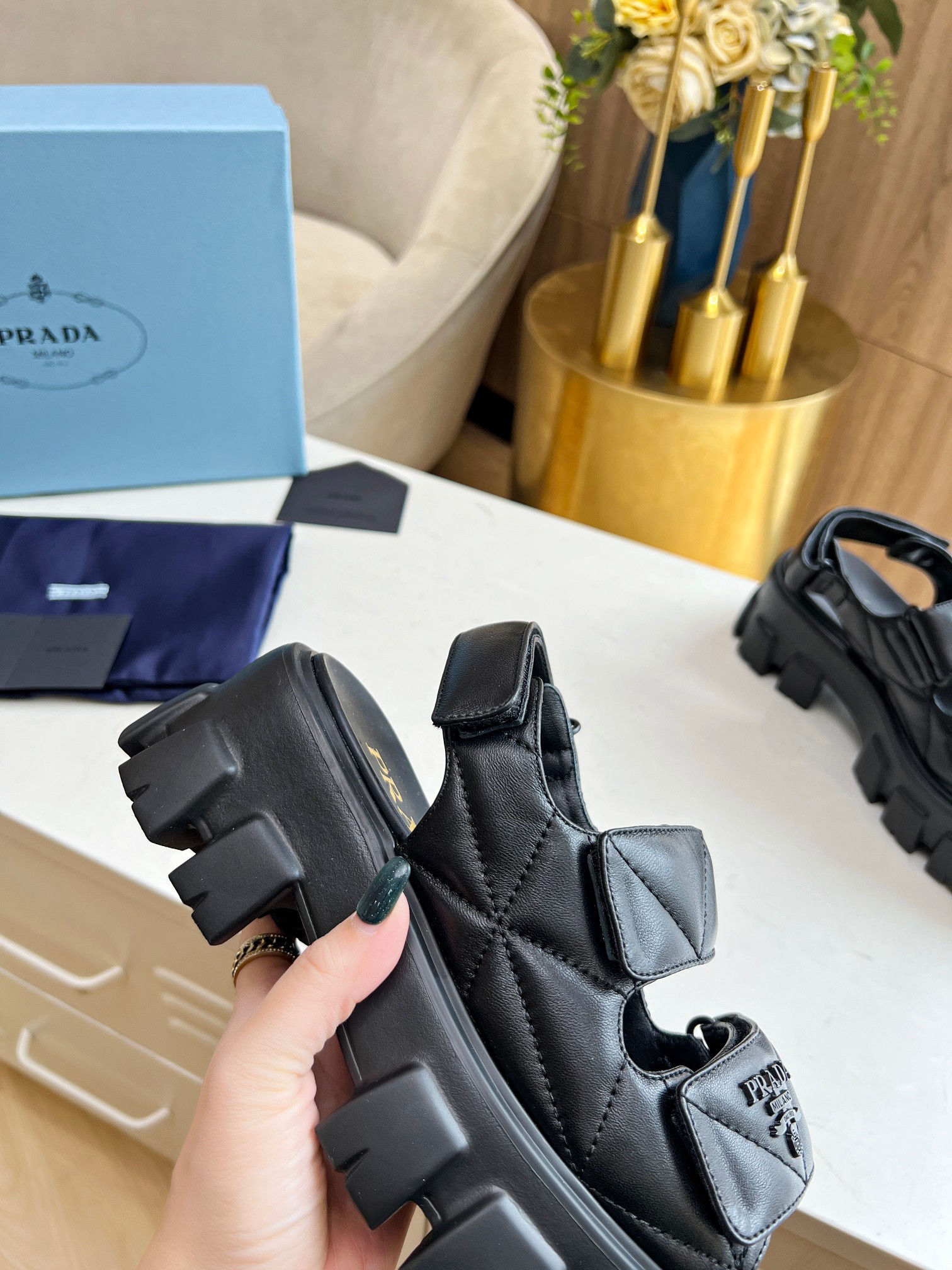 P-A Spring and summer catwalk new sandal series classic platform sandals