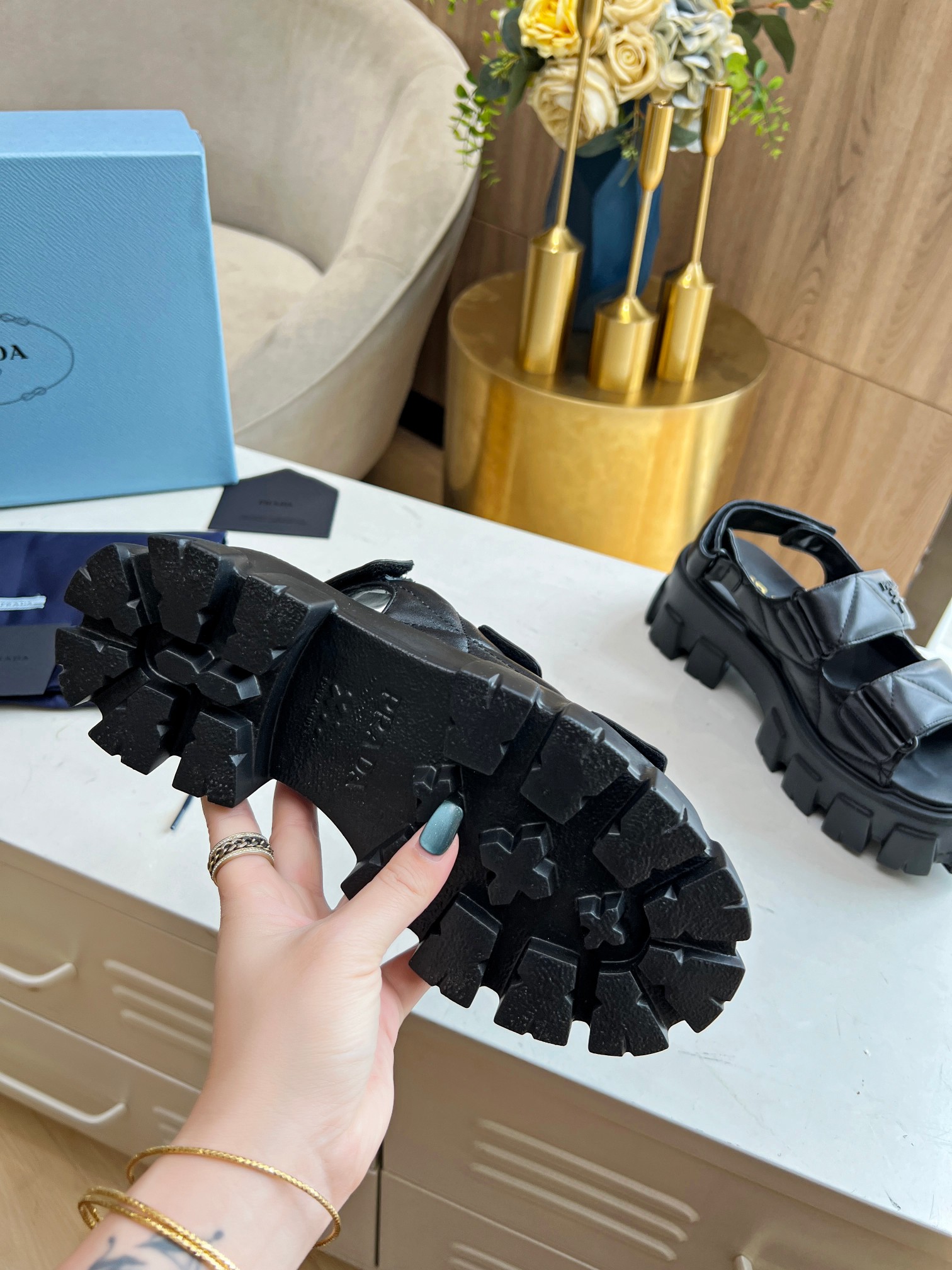 P-A Spring and summer catwalk new sandal series classic platform sandals