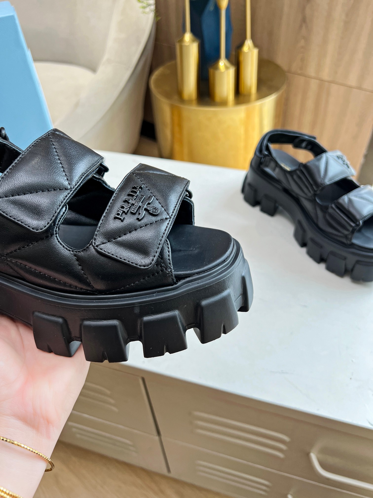 P-A Spring and summer catwalk new sandal series classic platform sandals