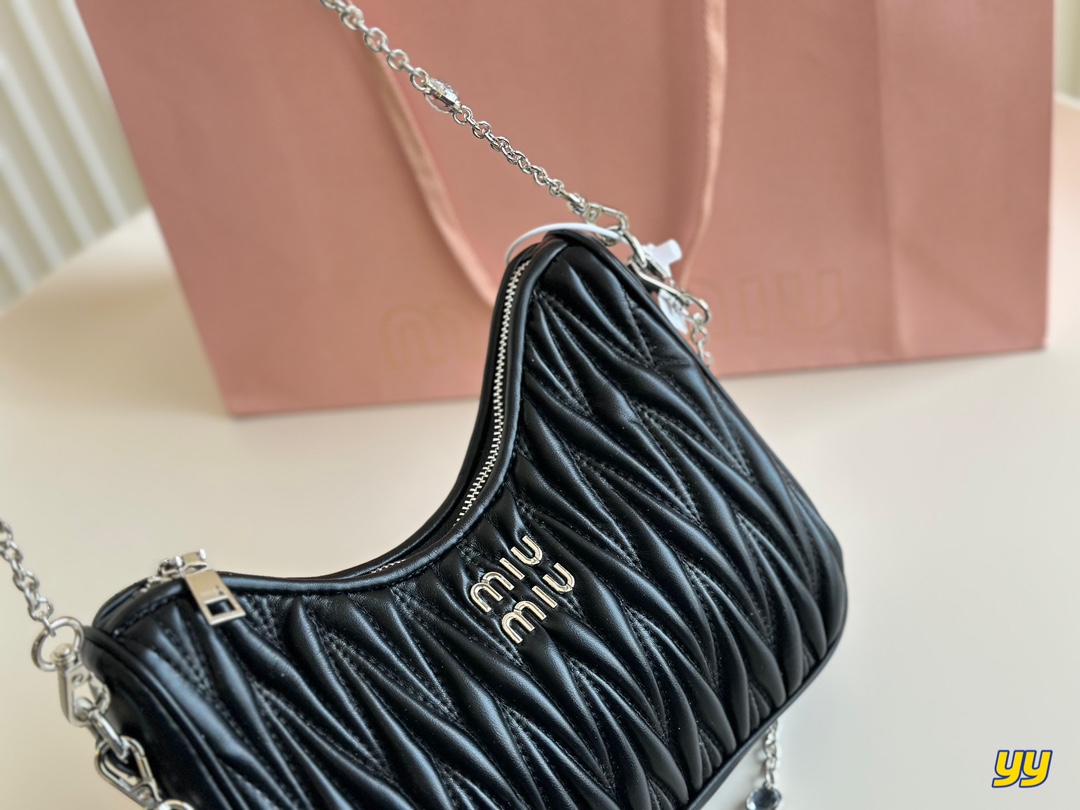 MIU Pleated bag Chain single chain double chain