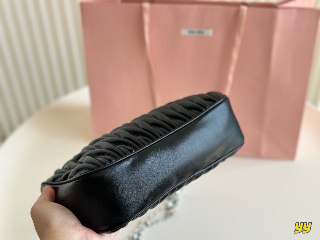 MIU Pleated bag Chain single chain double chain