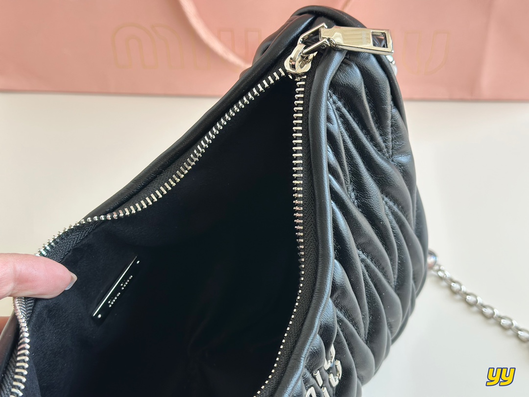 MIU Pleated bag Chain single chain double chain