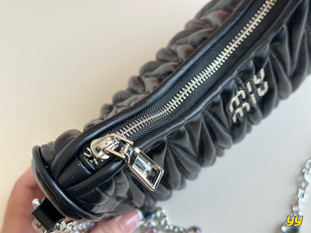 MIU Pleated bag Chain single chain double chain