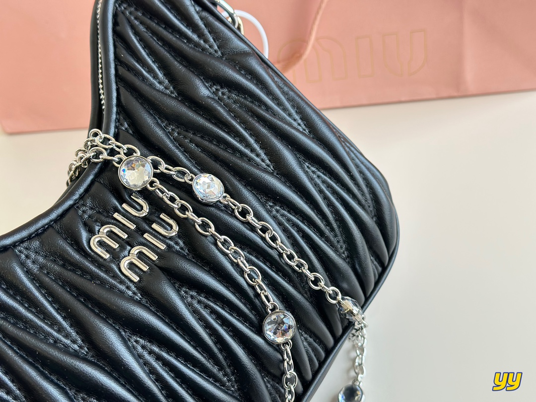 MIU Pleated bag Chain single chain double chain