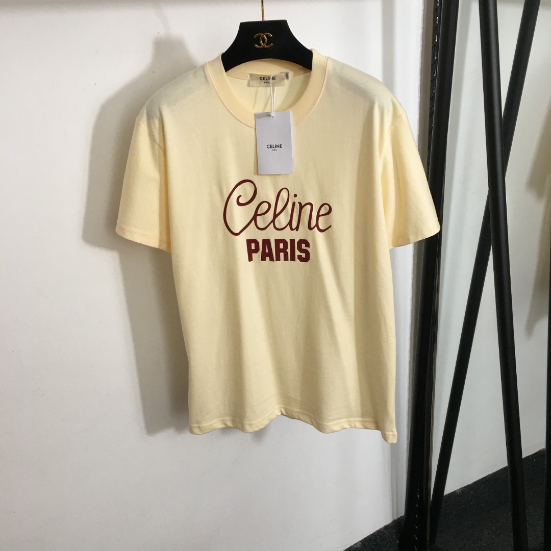 C-E Letter printed loose short sleeve T-shirt,