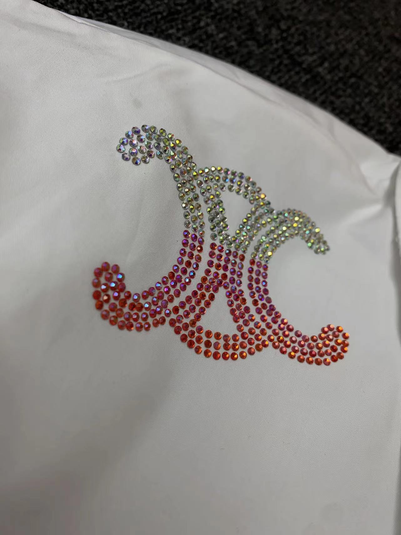 C-L High-grade cotton shirt candy pink sparkling design oversize cotton shirt