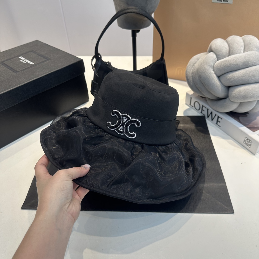 C-E Spring and summer bow fisherman's hat, head circumference 57cm.