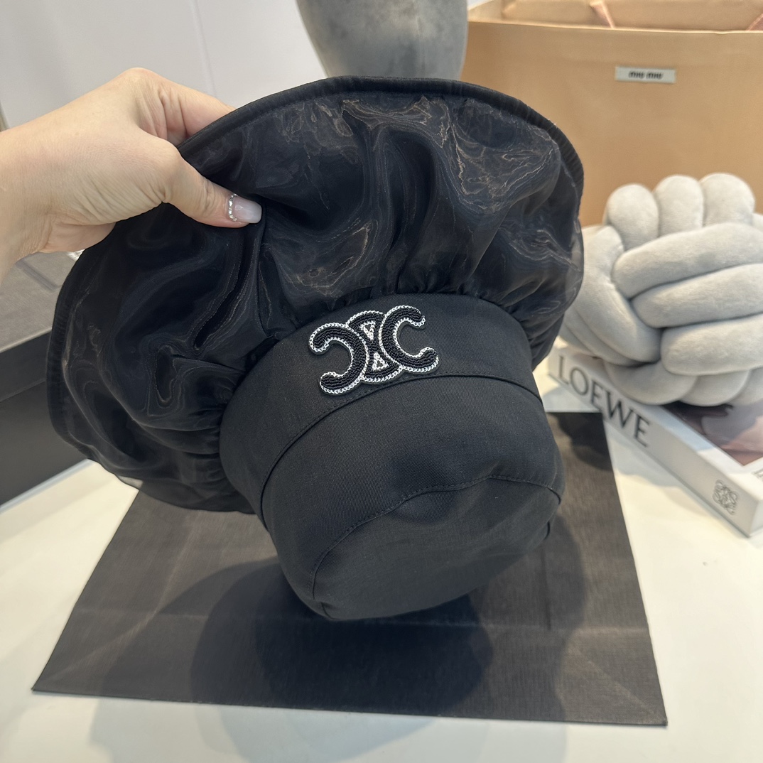 C-E Spring and summer bow fisherman's hat, head circumference 57cm.