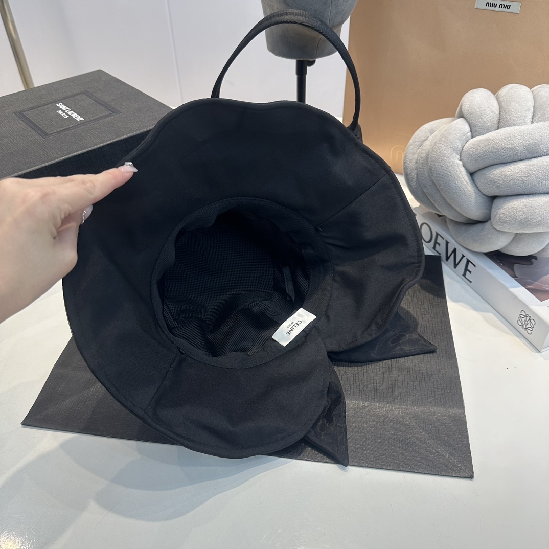 C-E Spring and summer bow fisherman's hat, head circumference 57cm.