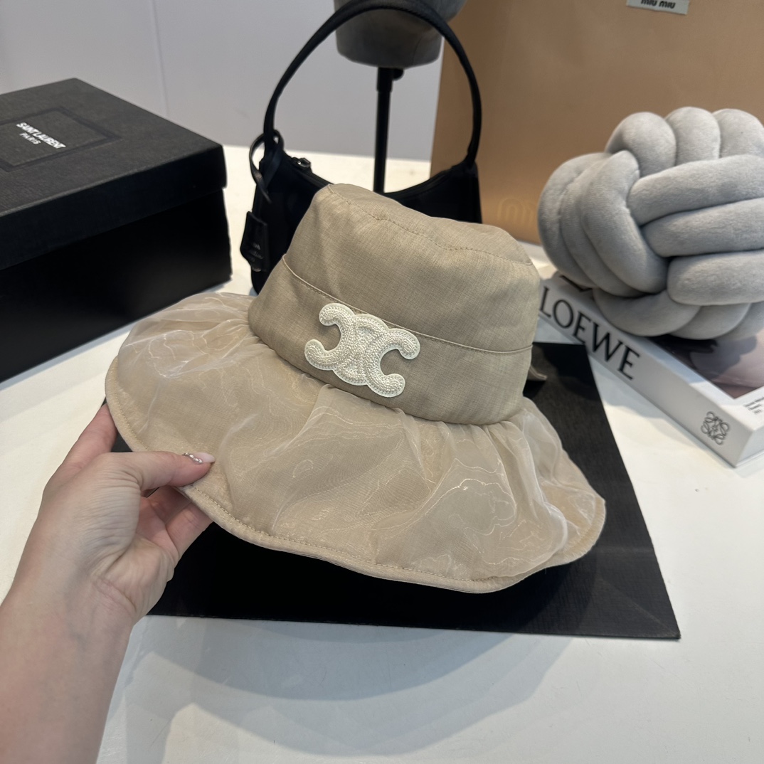 C-E Spring and summer bow fisherman's hat, head circumference 57cm.